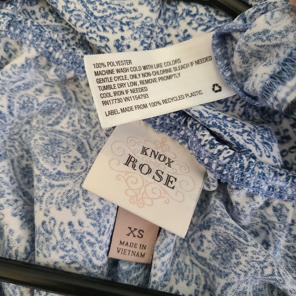 Knox Rose Bohemian Pattern Front High Low Spaghetti Dress - Picture 4 of 4